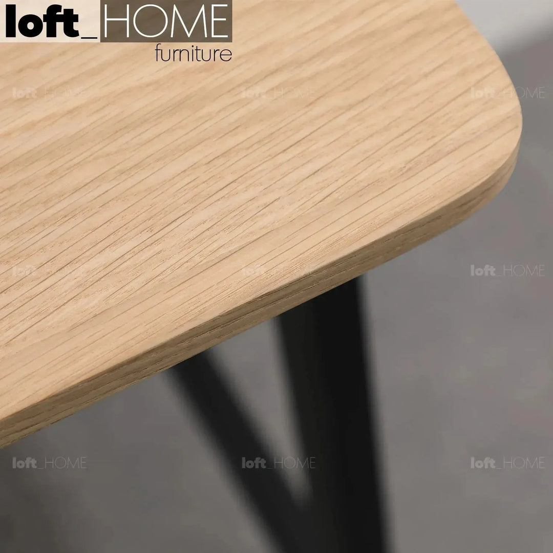 Modern wood study table kompas in details.