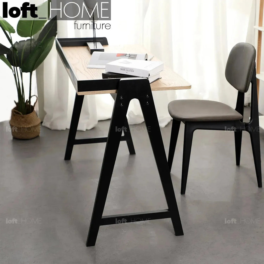 Modern wood study table kompas color swatches.