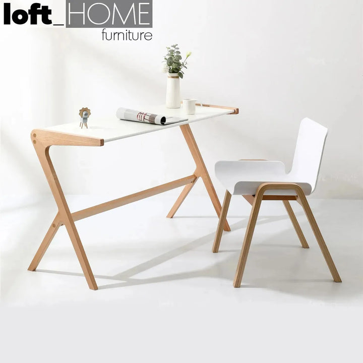 Modern wood study table seattle primary product view.