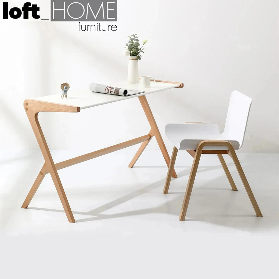 Modern wood study table seattle primary product view.