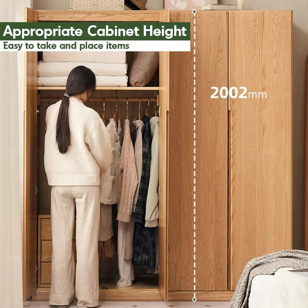 Scandinavian wood wardrobe belle in still life.