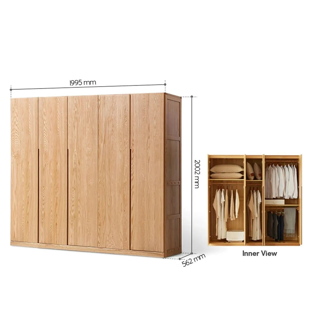 Scandinavian wood wardrobe belle detail 24.