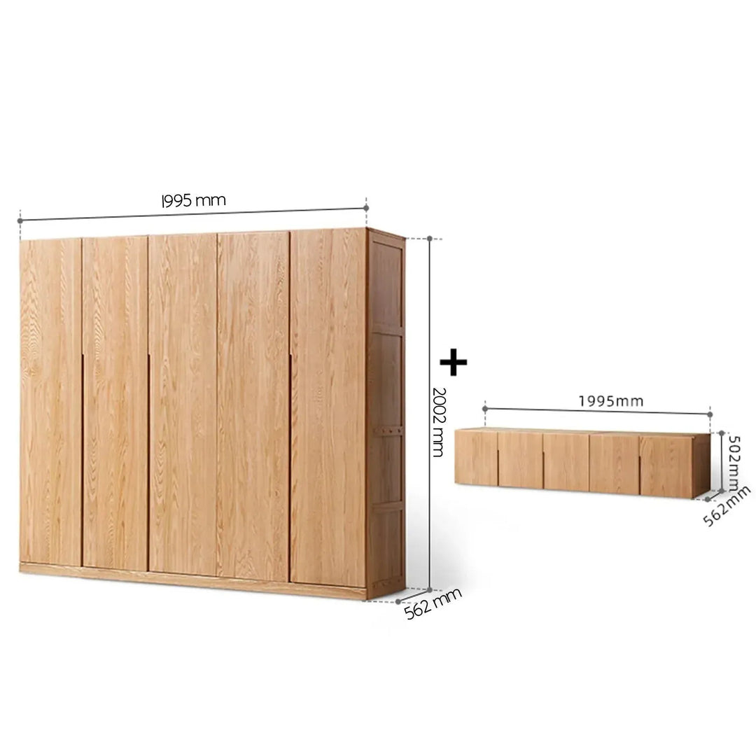 Scandinavian wood wardrobe belle detail 38.