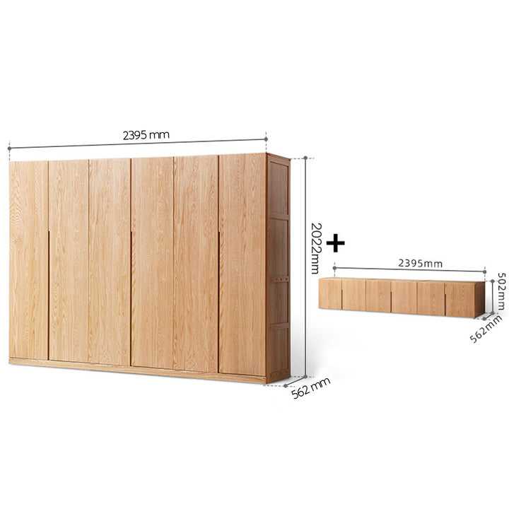 [Clearance] Scandinavian Wood Wardrobe BELLE