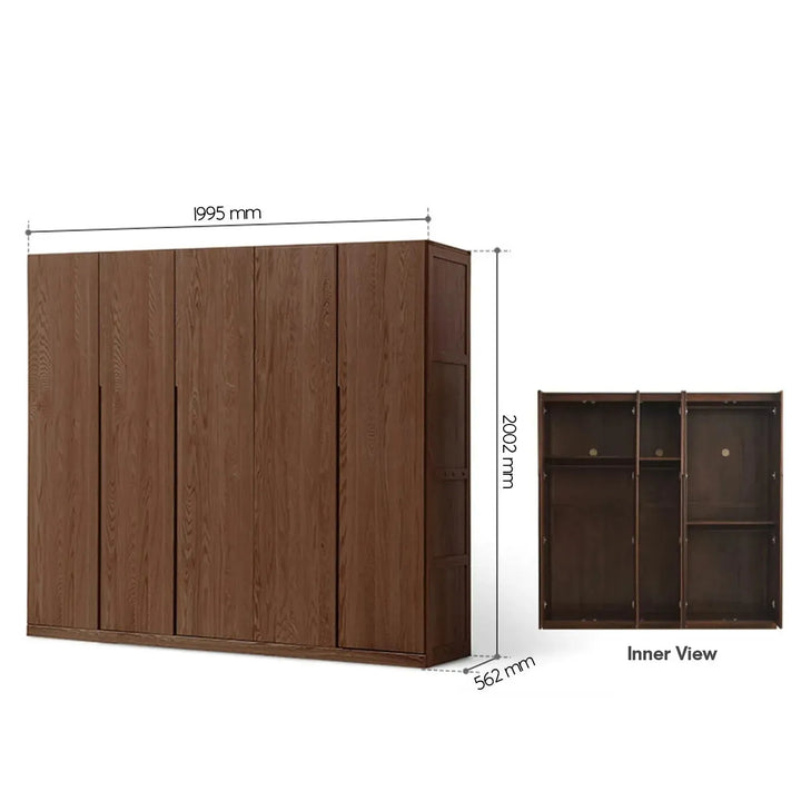 Scandinavian wood wardrobe belle detail 30.
