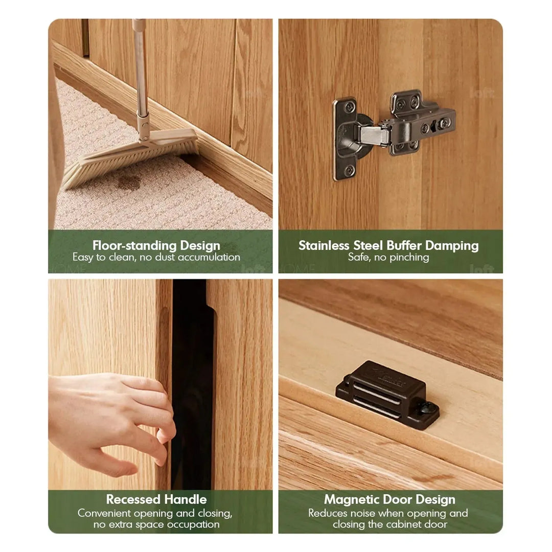 Scandinavian wood wardrobe belle layered structure.