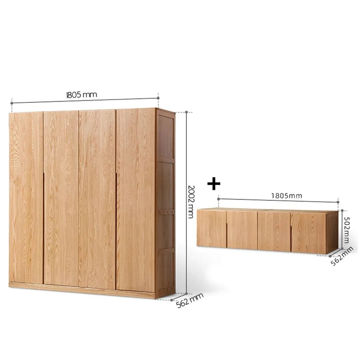 Scandinavian wood wardrobe belle detail 37.
