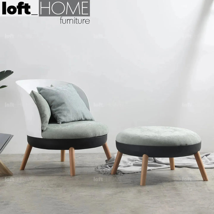 Modern fabric 1 seater sofa makron material variants.