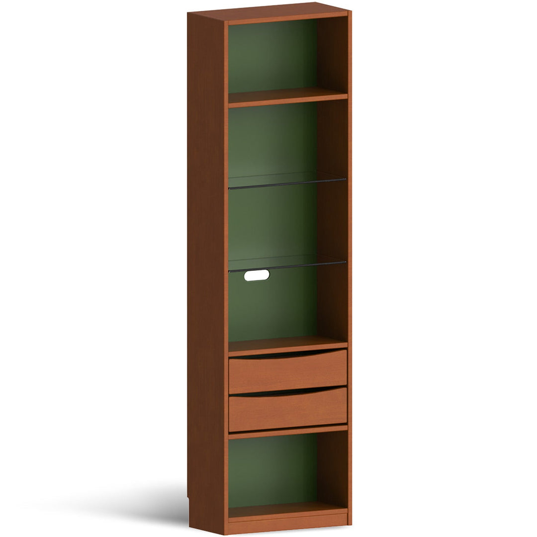 Vintage boxwood extendable study desk boodshelf mies environmental situation.