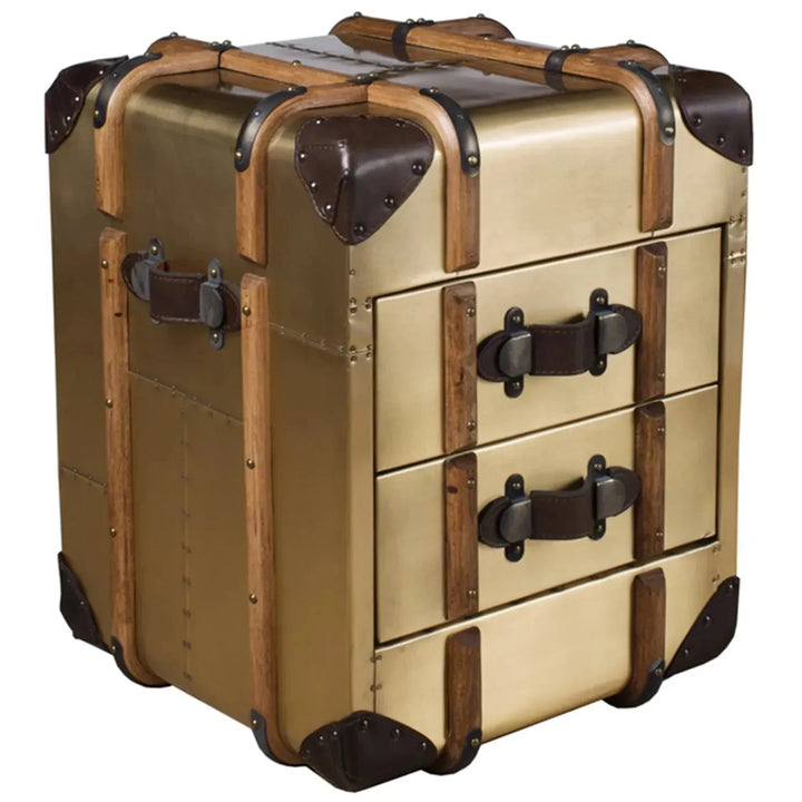 Industrial aluminium side table richards' trunk primary product view.