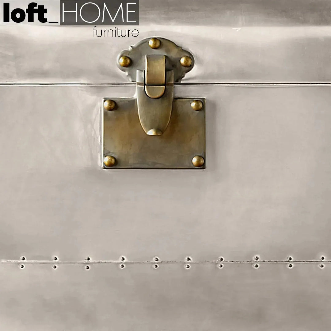 Industrial aluminium side table richards' trunk conceptual design.