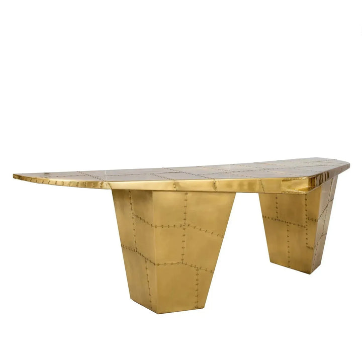 Industrial aluminium study table aircraft with context.