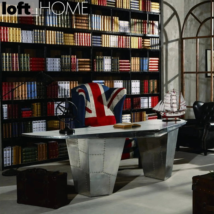 Industrial aluminium study table aircraft primary product view.