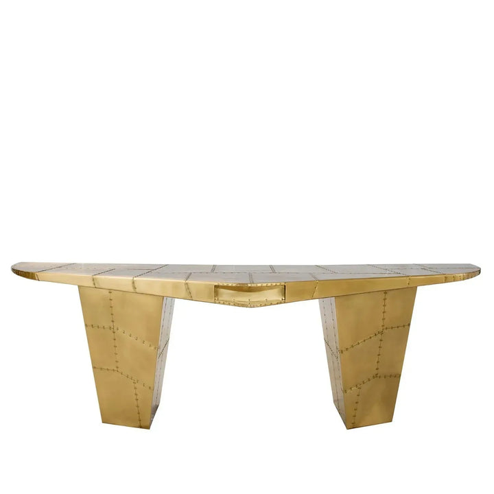 Industrial aluminium study table aircraft in real life style.