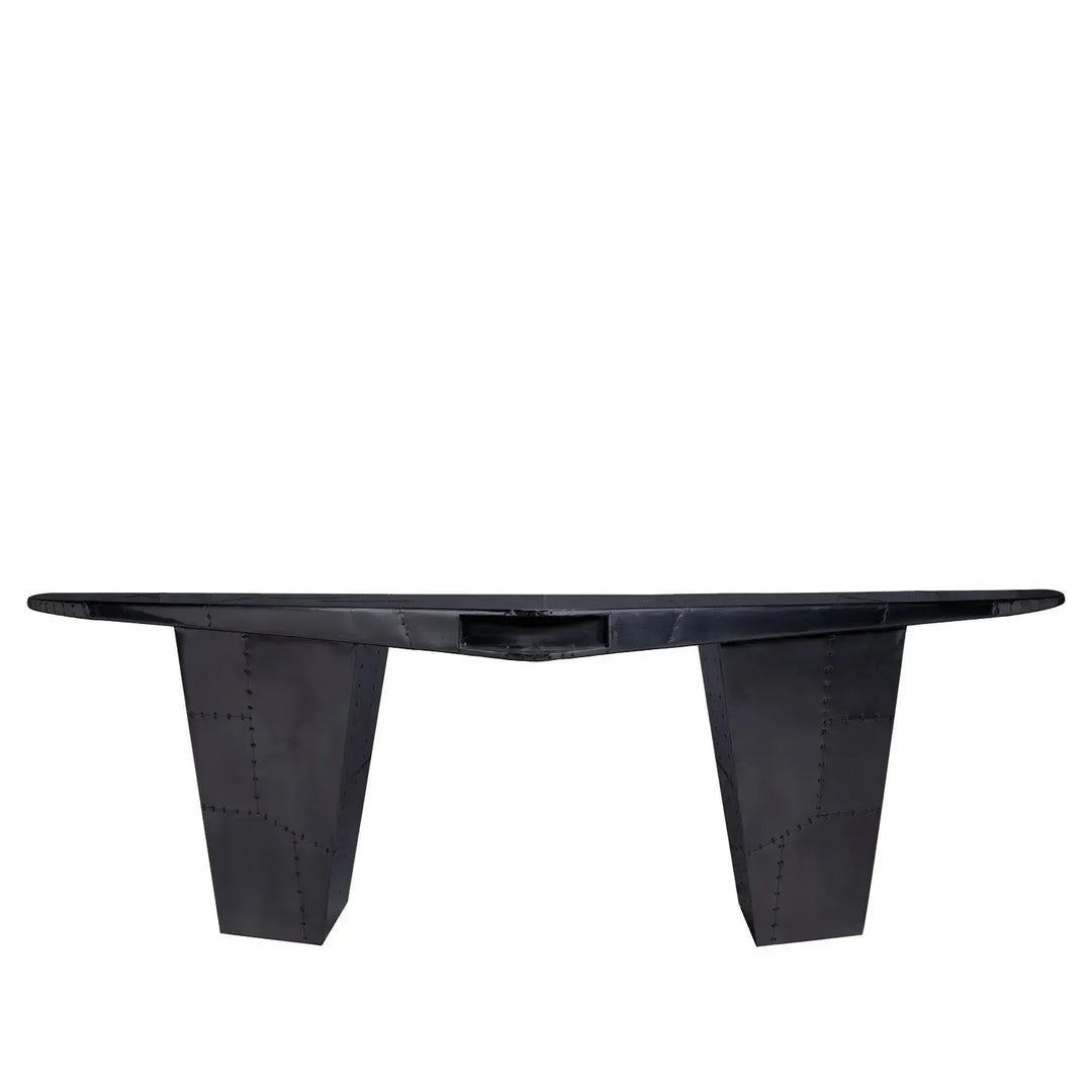 Industrial aluminium study table aircraft in details.