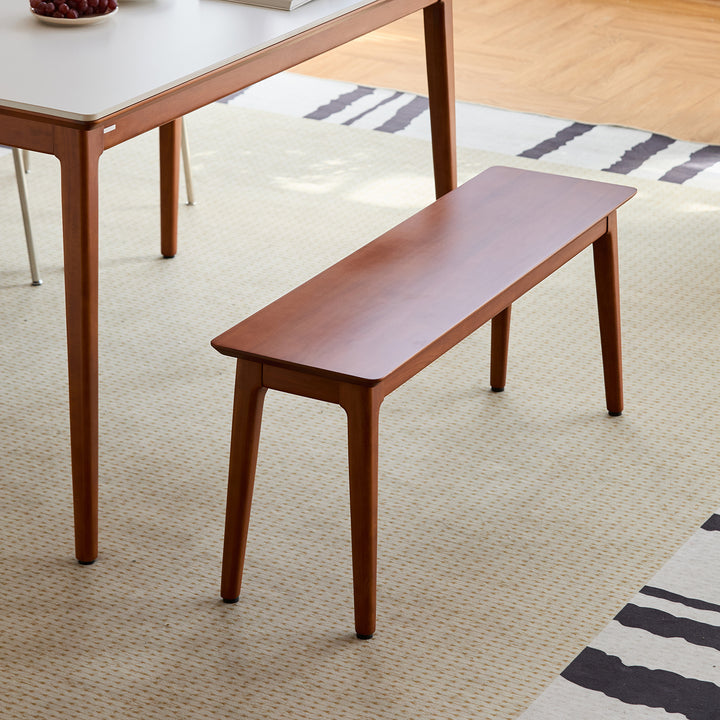 Vintage boxwood dining bench mies in details.