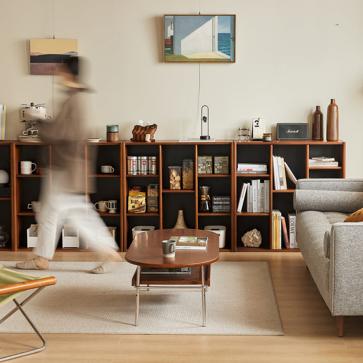 Vintage boxwood modular bookshelf n plus primary product view.