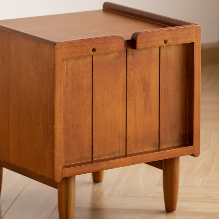 Vintage boxwood side table vista environmental situation.