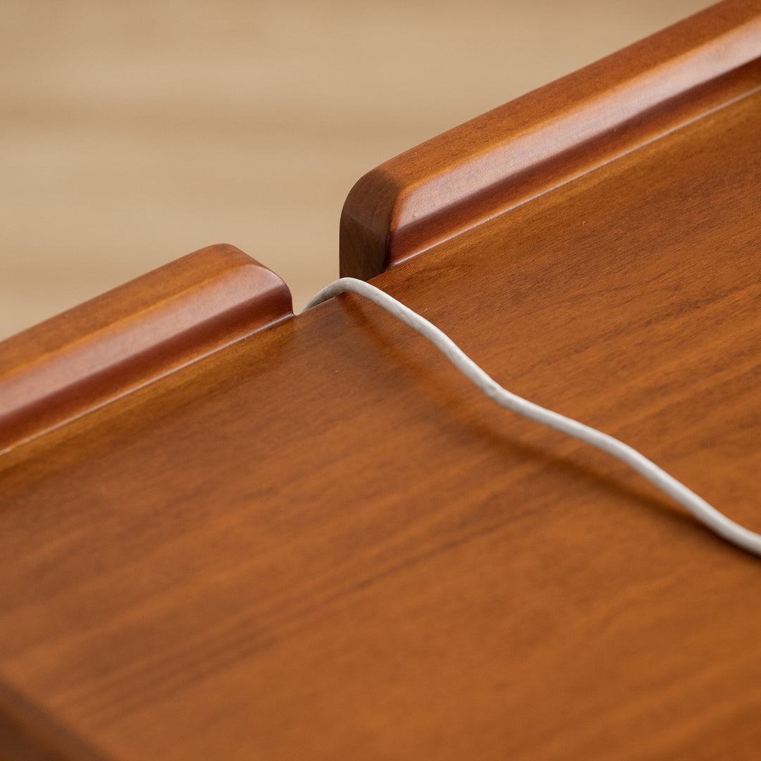 Vintage boxwood side table vista in still life.