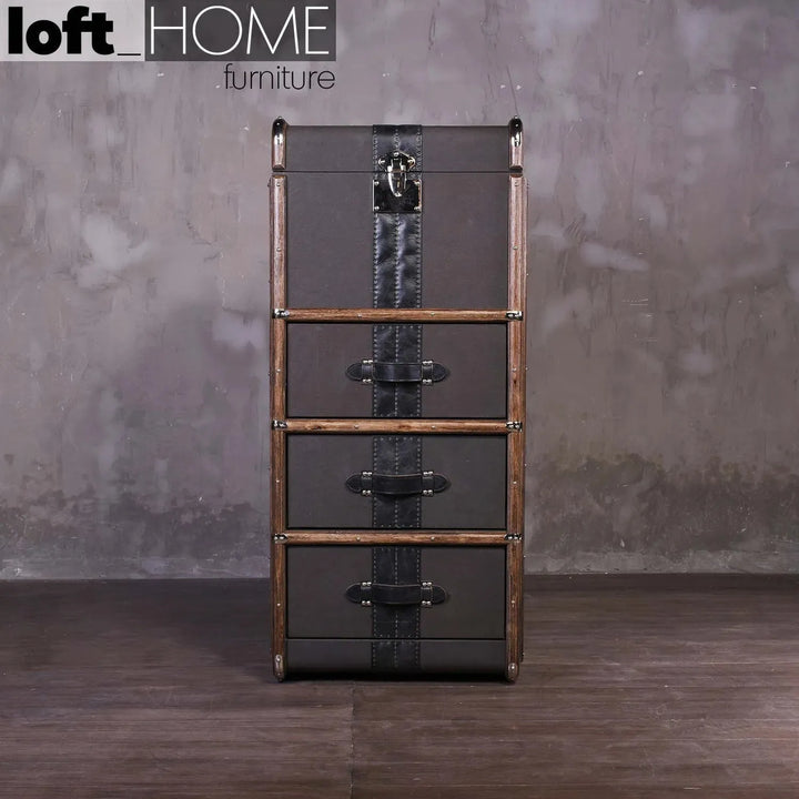 Vintage canvas drawer cabinet side cabinet richards' trunk canvas primary product view.