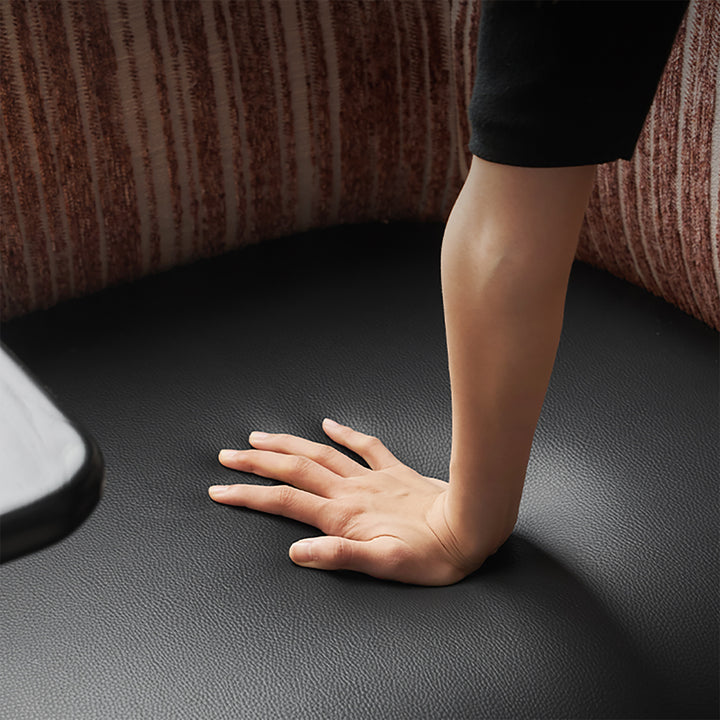 Vintage fabric microfiber leather 1 seater sofa with shelf ravon with context.