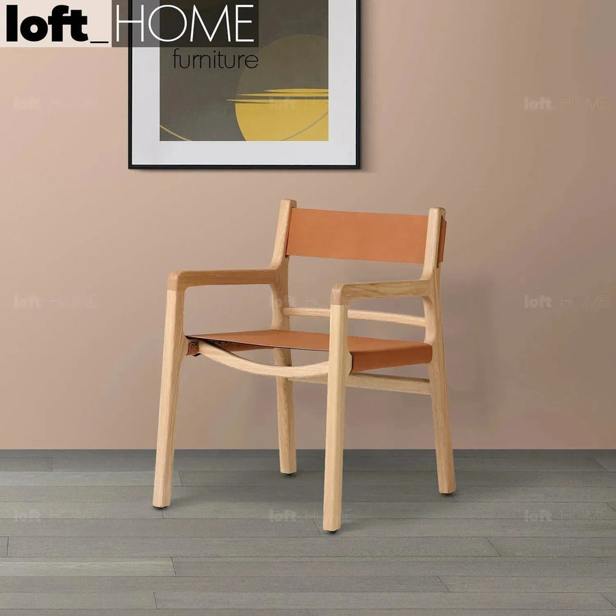 Scandinavian genuine leather 1 seater sofa crossman primary product view.