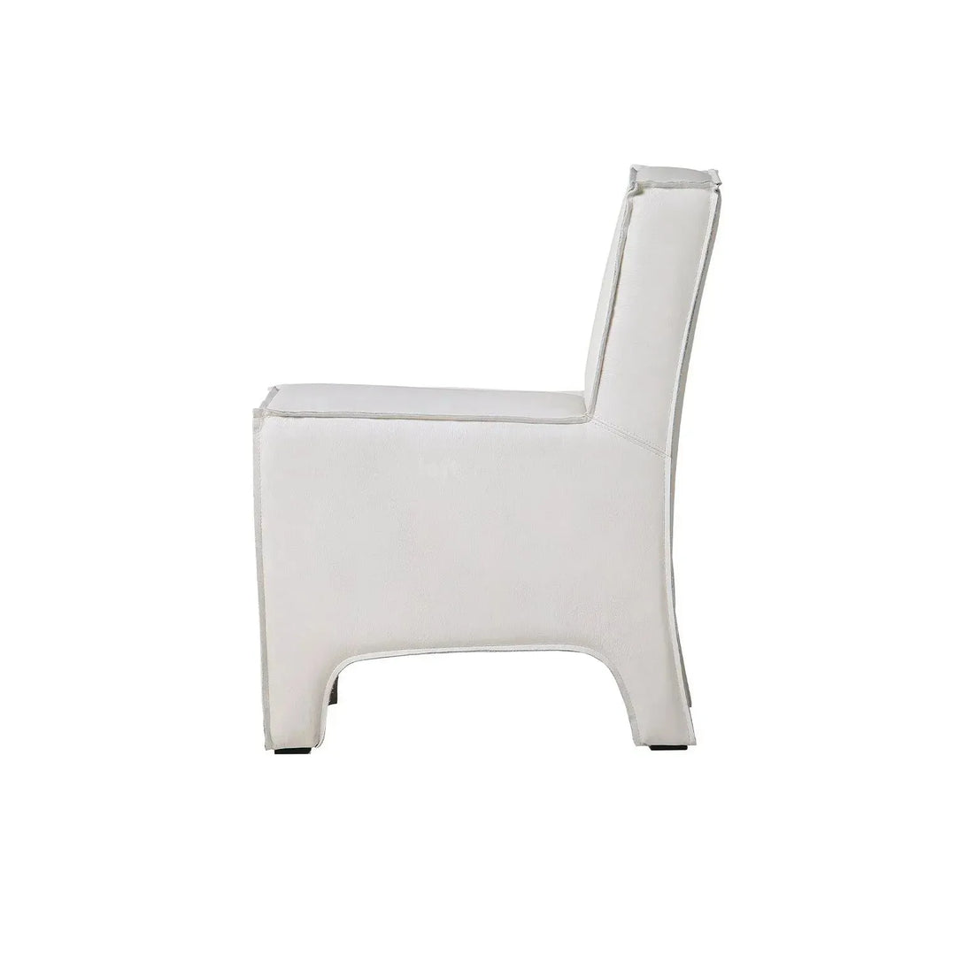 Vintage genuine leather 1 seater sofa cube with context.