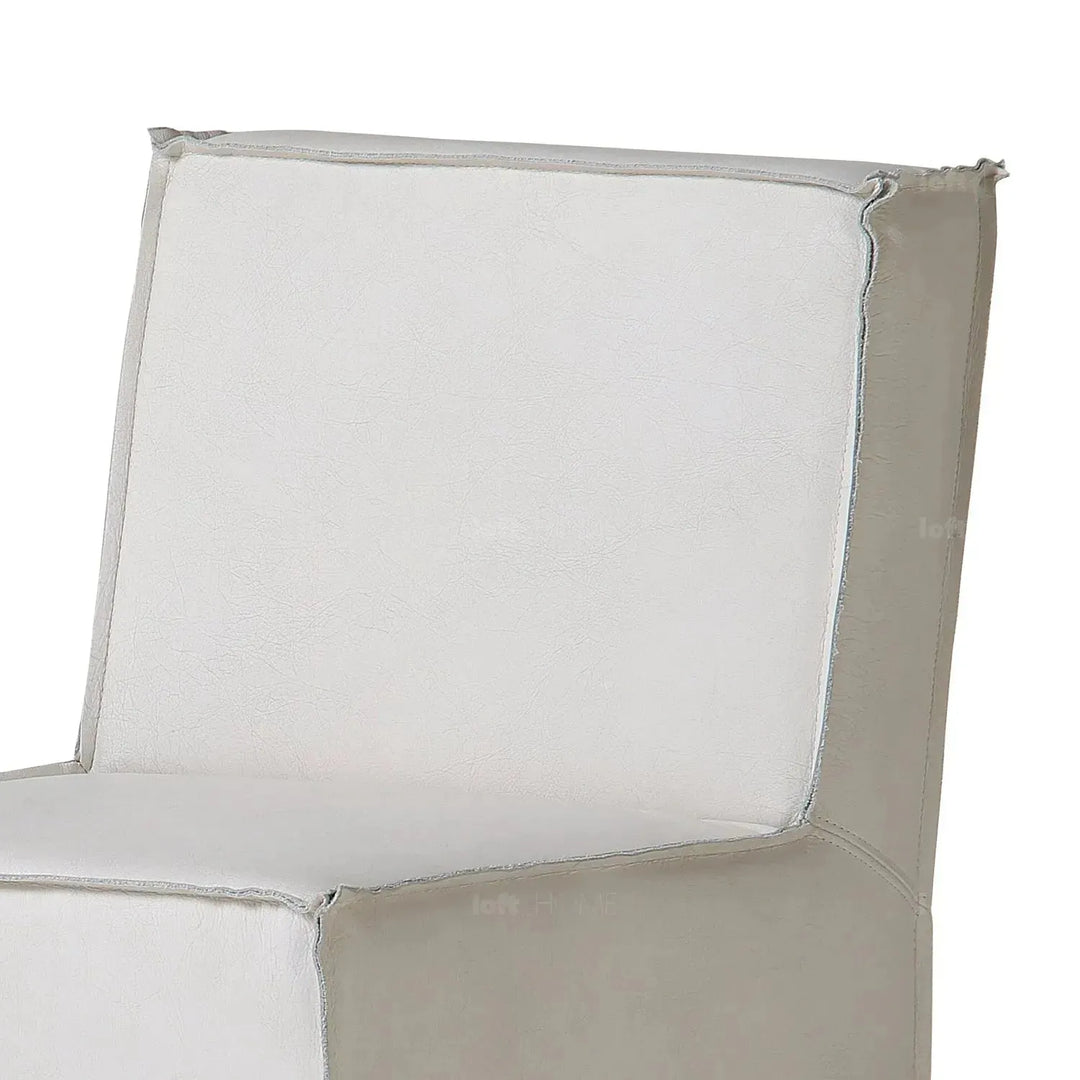 Vintage genuine leather 1 seater sofa cube conceptual design.