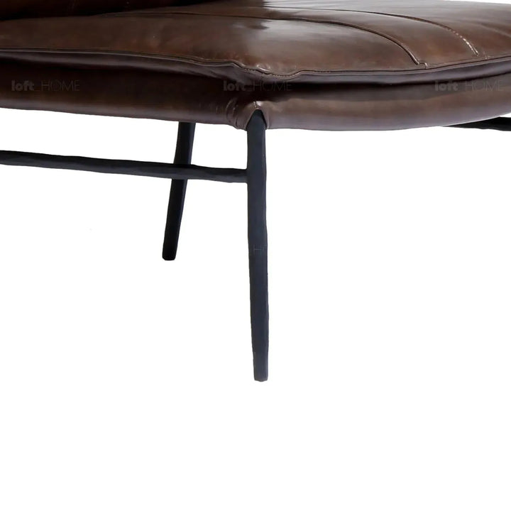Industrial genuine leather 1 seater sofa leather lux layered structure.
