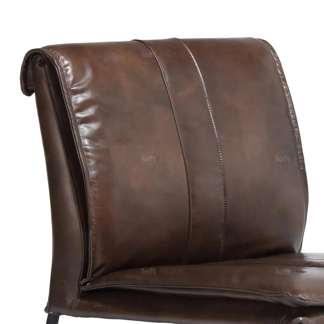 Industrial genuine leather 1 seater sofa leather lux environmental situation.