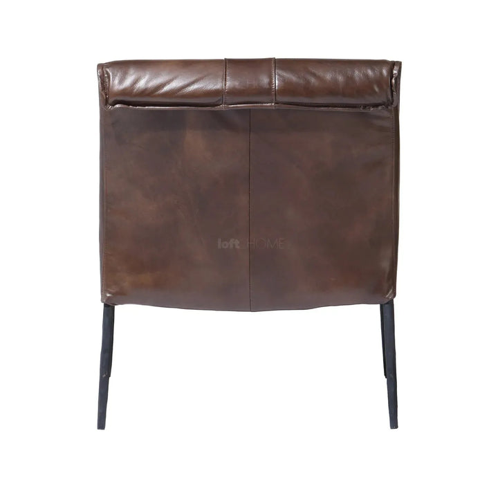 Industrial genuine leather 1 seater sofa leather lux with context.