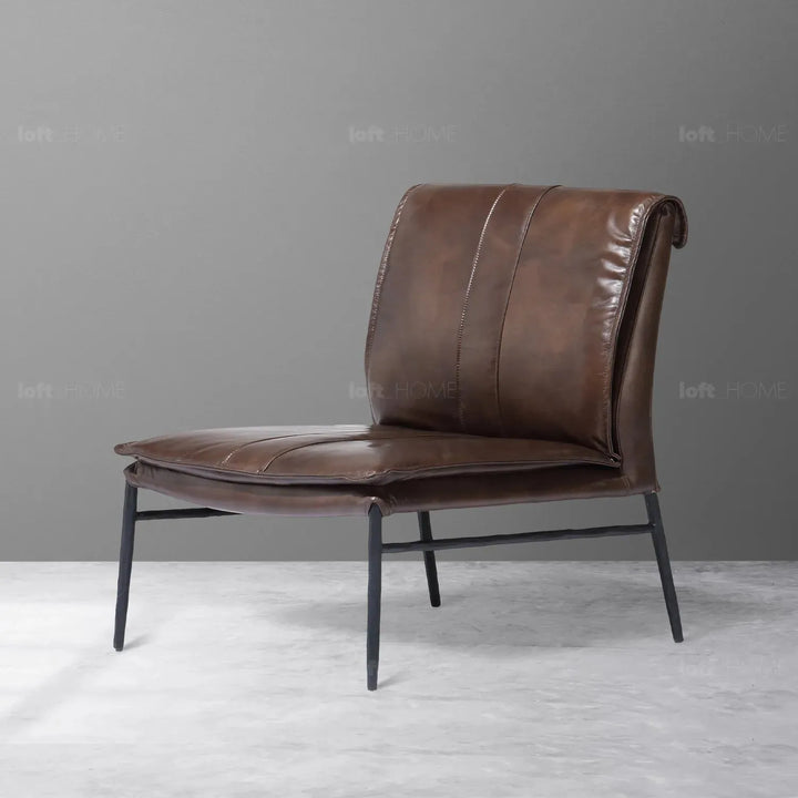 Industrial genuine leather 1 seater sofa leather lux in real life style.