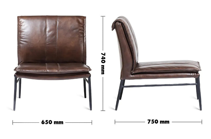 Industrial genuine leather 1 seater sofa leather lux size charts.