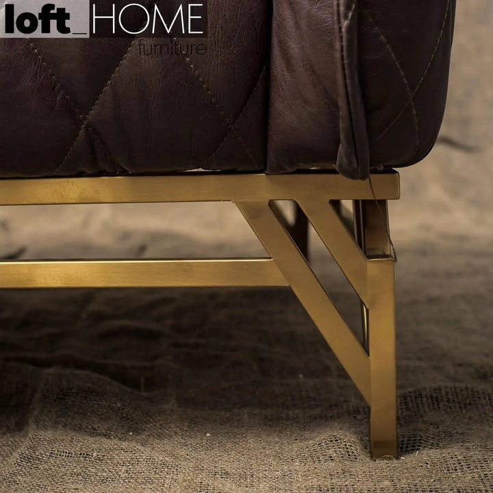 Vintage genuine leather 3 seater sofa osmond conceptual design.