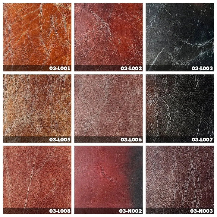 Vintage genuine leather 3 seater sofa osmond color swatches.