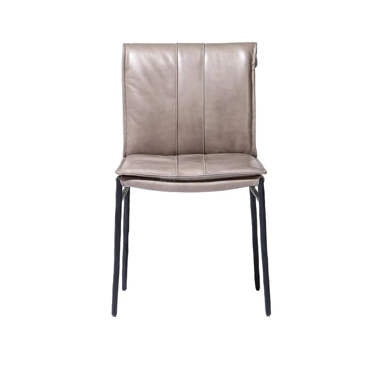 Industrial genuine leather dining chair lux with context.