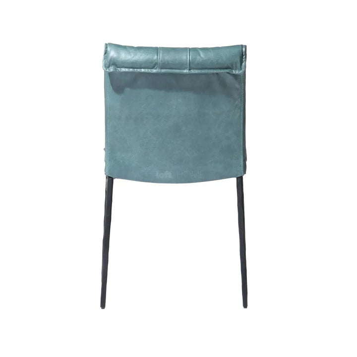 Industrial genuine leather dining chair lux in panoramic view.