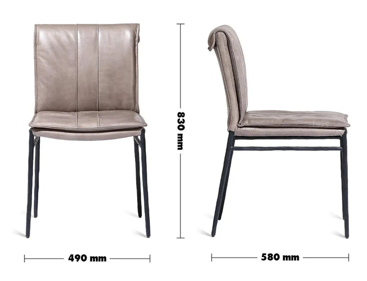 Industrial genuine leather dining chair lux size charts.