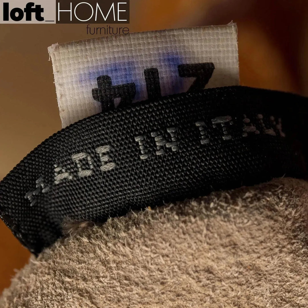 Vintage genuine leather ottoman martin s in details.