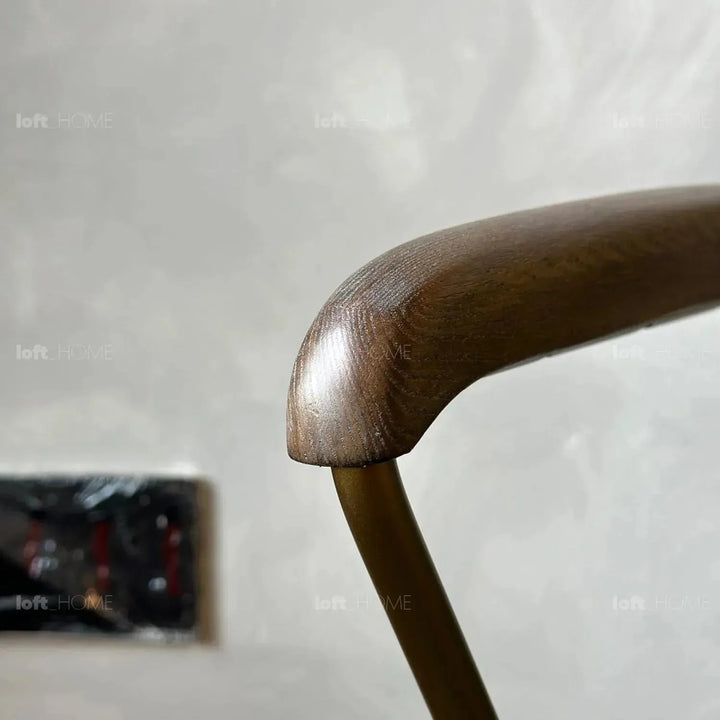 Vintage genuine leather study chair akron layered structure.