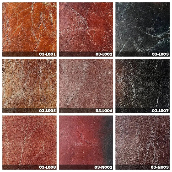 Vintage genuine leather study chair akron color swatches.