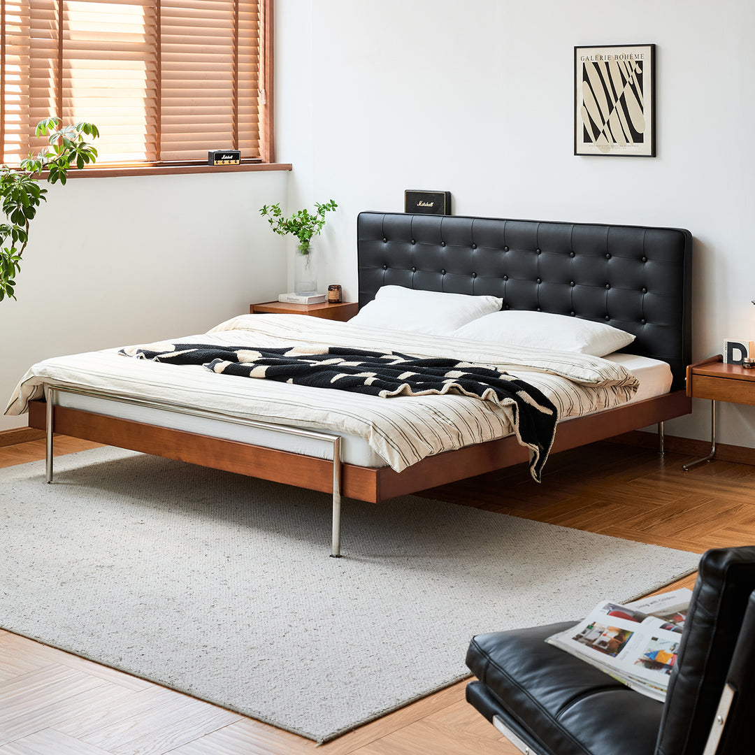 Vintage microfiber leather bed woyo primary product view.