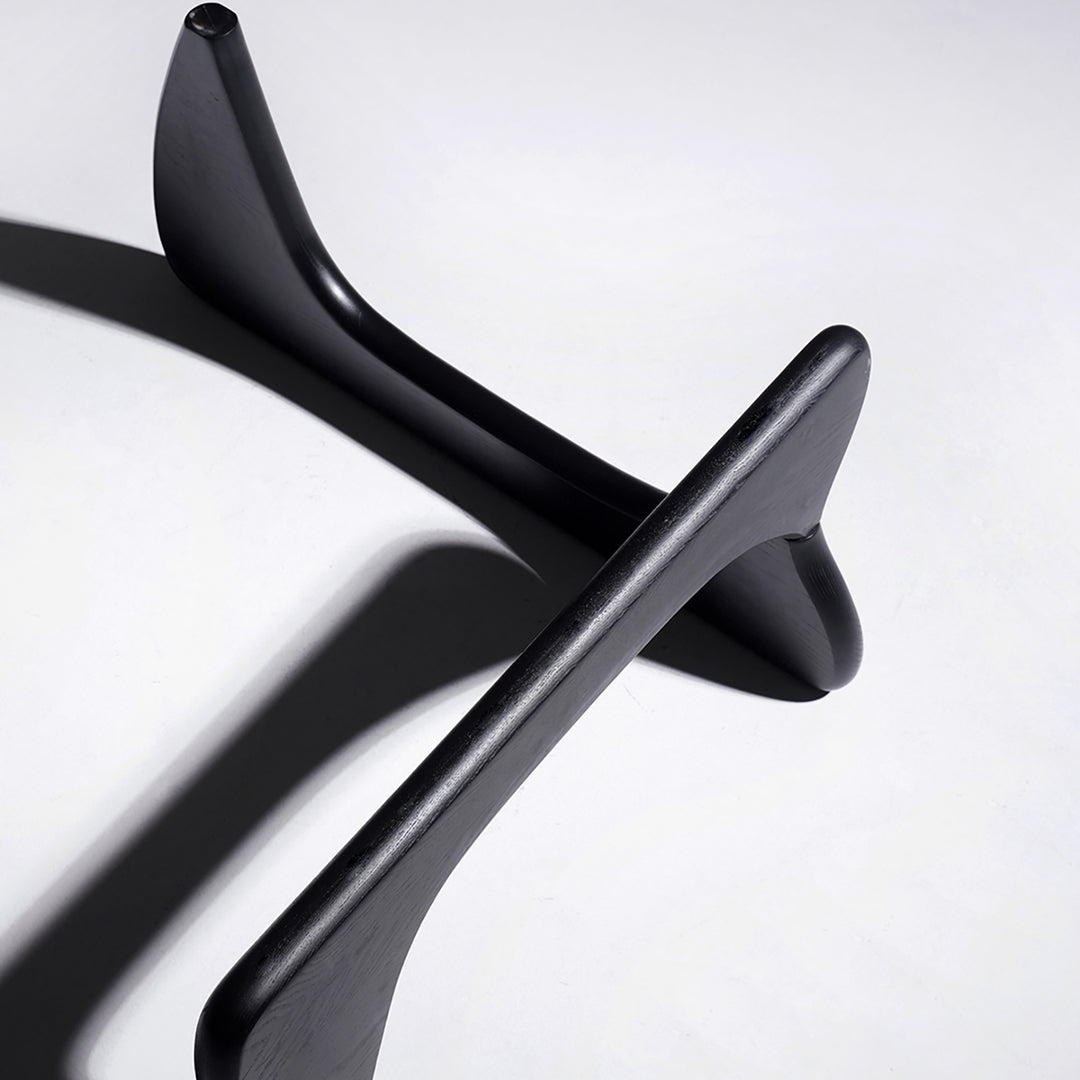 Vintage tempered glass coffee table noguchi in details.