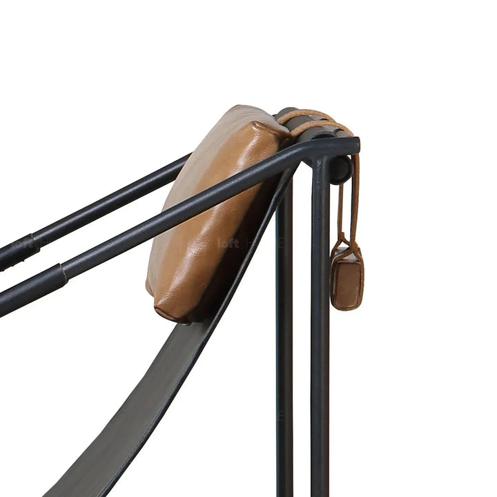 Industrial vege genuine leather 1 seater sofa winslow conceptual design.